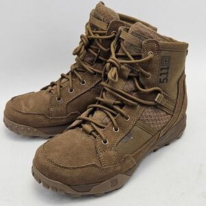 5.11 Tactical A/T 6 Boots Dark Coyote Brown Suede Nylon Military 12440 Mens 10